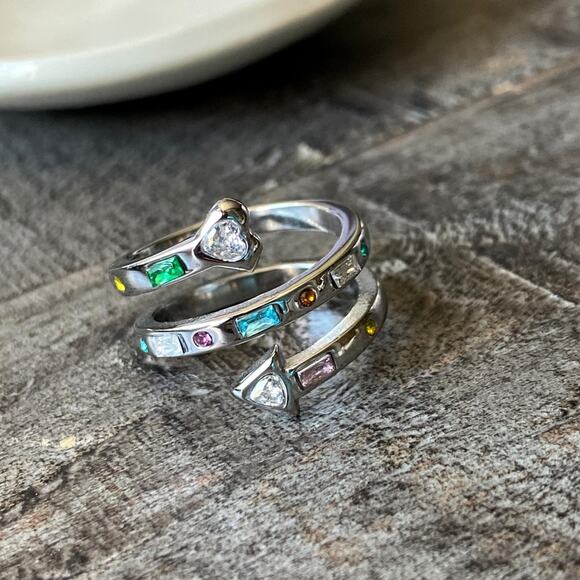NEW Multi Gemstone Stack Ring - Picture 11 of 12